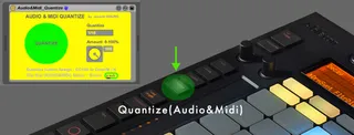 AUDIO and MIDI QUANTIZE screenshot