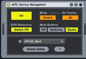 APC Device Navigation screenshot