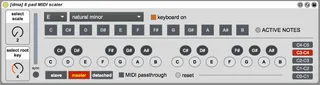 MIDI note scale translator screenshot