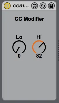 Control Change Modifier screenshot