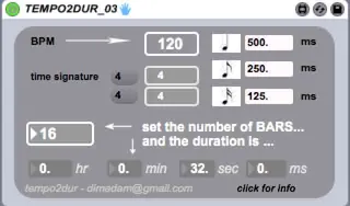 TEMPO2DUR screenshot