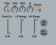 Single knob filter screenshot