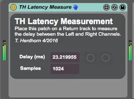 TH Latency Measurement screenshot