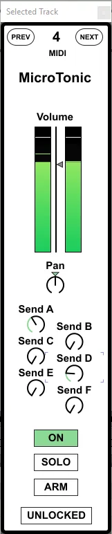 Selected Track screenshot