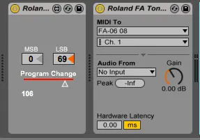 RolandFA Tone Recall screenshot