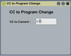 CC to Program Change screenshot