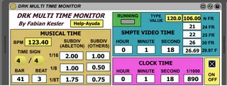 DRK MULTI TIME MONITOR music-clock-SMPTE video screenshot