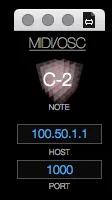 MIDI OSC SENDER screenshot