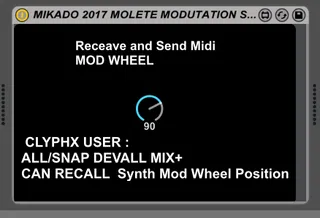 MIKADO ClyphX SNAP Midi In Mod Wheel screenshot