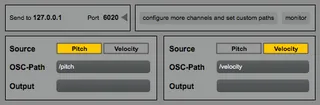 MIDI-to-OSC screenshot