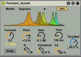 Formant filter screenshot