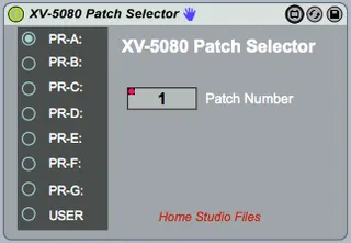 XV-5080 Patch Selector screenshot