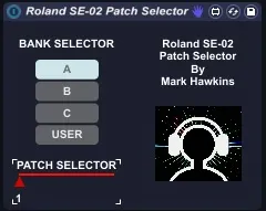 Roland SE-02 Bank-Patch Selector screenshot