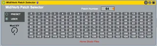 Alesis Midiverb Patch Selector screenshot