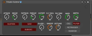 Meeblip Triode Control screenshot