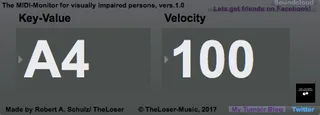 The MIDI-Monitor for visually impaired persons screenshot