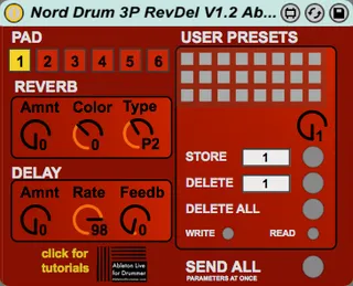 Nord Drum 3P Editor RevDel for Ableton Live screenshot