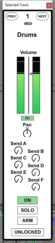 Selected Track screenshot