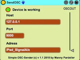 SendOSC screenshot