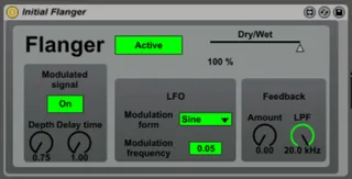 Initial Flanger device screenshot