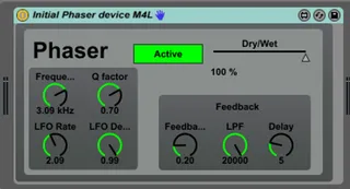 Initial phaser device screenshot