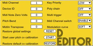 Editor for the BEHRINGER MODEL D screenshot