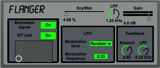 Max for Live flanger effect screenshot