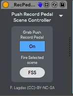 Push Record Pedal Scene Controller screenshot