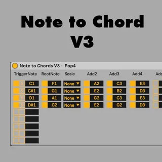 Note to Chords - with scales and velocity screenshot
