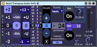 Quick Transpose Audio BW screenshot