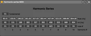 Harmonic Series MIDI screenshot