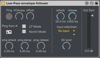 Buchla-style low pass envelope follower screenshot