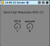 14-Bit CC Sender screenshot