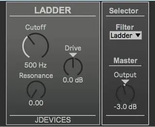 aFilter Mini analog modeled filters screenshot