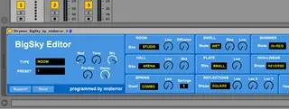 Strymon Big Sky Editor screenshot