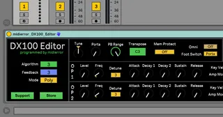 DX100 Max4Live editor screenshot