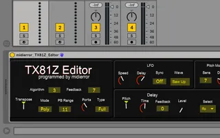 Yamaha TX81Z Editor screenshot