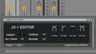 Roland JX-1 Editor screenshot