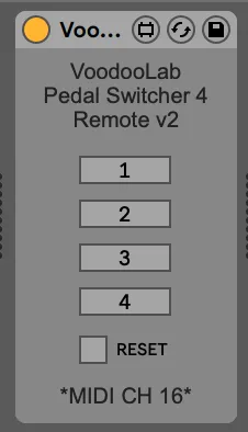voodoo lab Pedal switcher Remote2 screenshot