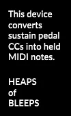 Sustain Pedal to MIDI Note screenshot