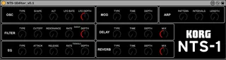 KORG NTS-1 Editor screenshot