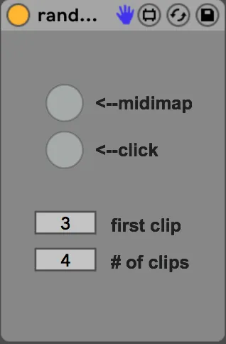 random clip launcher MIDI screenshot