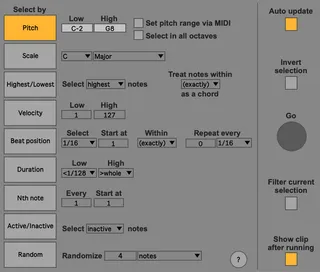 Selection Filter screenshot