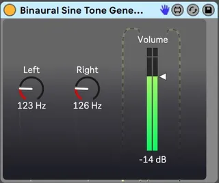 Binaural Sine Tone Generator screenshot