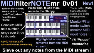 MIDIfilterNOTEmr screenshot