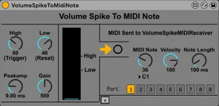 Volume Spike to MIDI Note screenshot