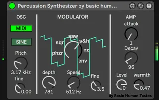 Percussion Synthesizer by Basic Human Tastes screenshot