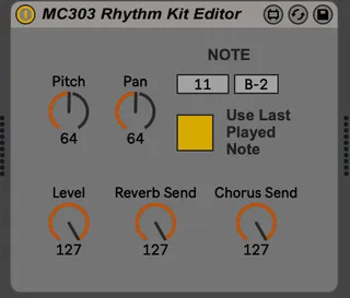 MC303 Rhythm Kit Editor screenshot