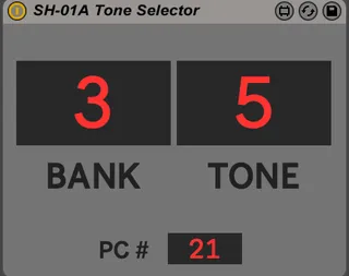 SH-01A Tone Selector screenshot