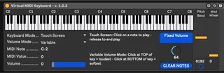 Virtual MIDI Keyboard screenshot